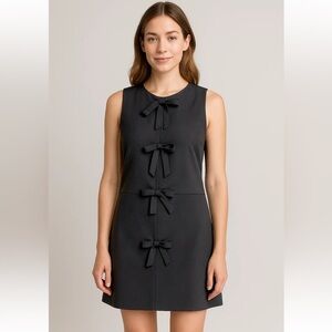 ⚡️ Vintage Dirk van Saene Little Black Dress with Bows - Size 2